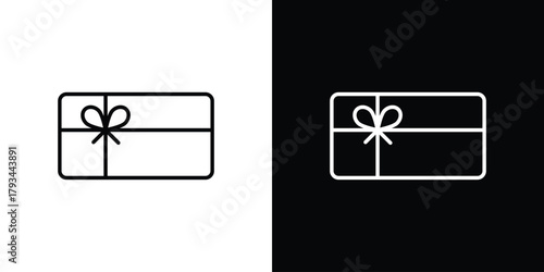 Gift voucher icon concept symbol design. logo template EPS