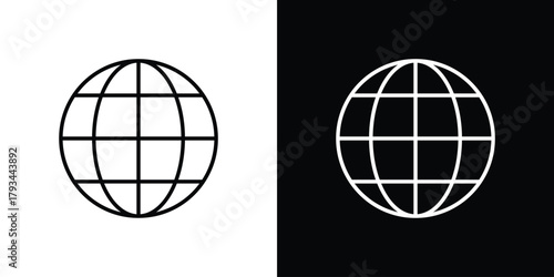 Globe icon concept symbol design. logo template EPS