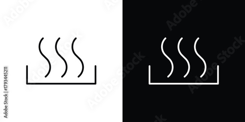 Heat icon concept symbol design. logo template EPS
