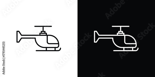 Helicopter icon concept symbol design. logo template EPS