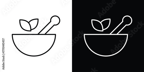 Herbal medicine icon concept symbol design. logo template EPS
