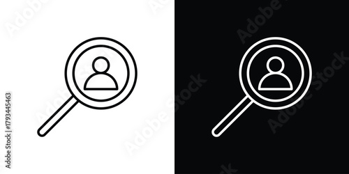 Hiring icon concept symbol design. logo template EPS