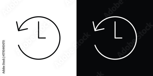 History icon concept symbol design. logo template EPS