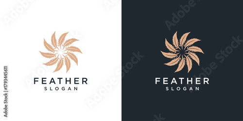 Feather signature pen logo. Feather signature logo design inspiration