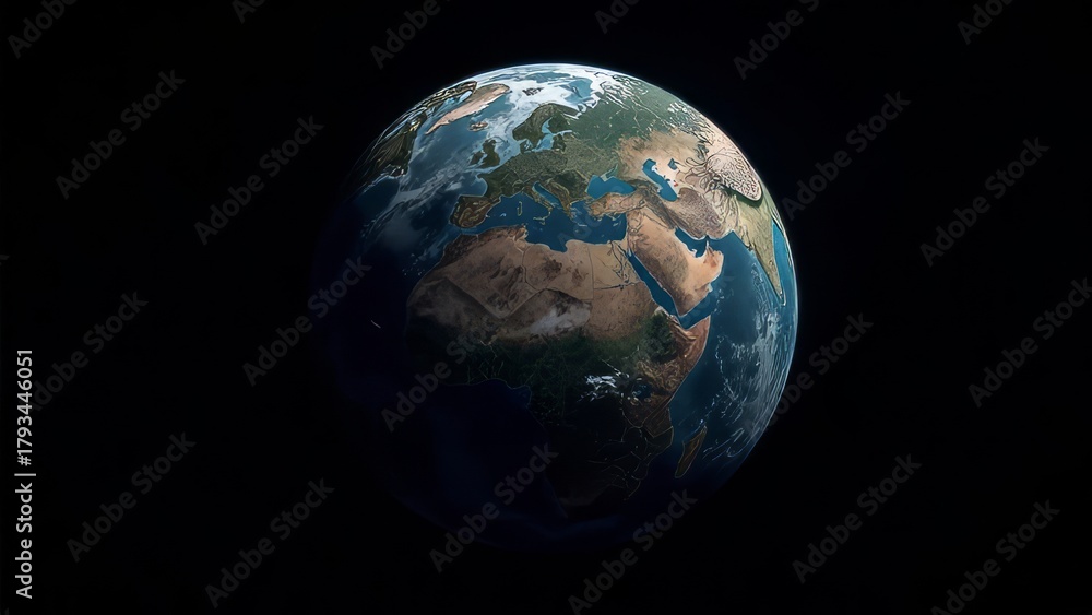 Fototapeta premium planet Earth on a black monochromatic background
