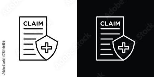 Insurance Claim icon concept symbol design. logo template EPS