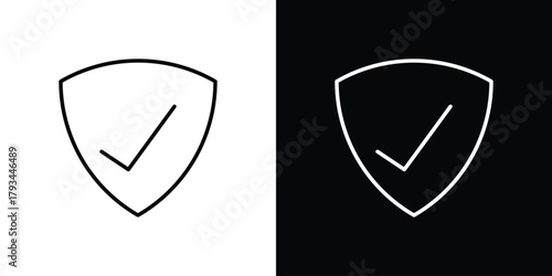 Insured icon concept symbol design. logo template EPS
