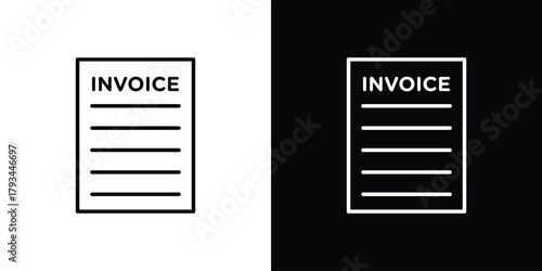 Invoice icon concept symbol design. logo template EPS