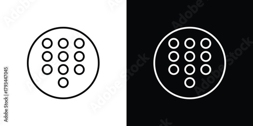 Keypad icon concept symbol design. logo template EPS