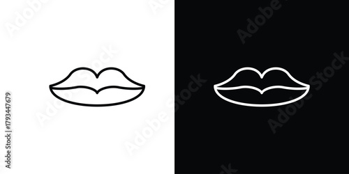 Lips icon concept symbol design. logo template EPS