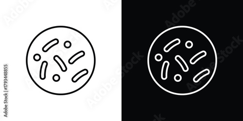 Microorganism icon concept symbol design. logo template EPS