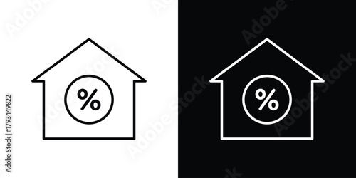 Mortgage icon concept symbol design. logo template EPS