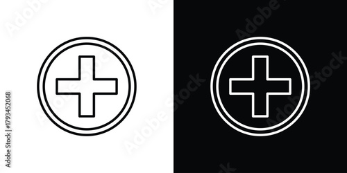Pharmacy icon concept symbol design. logo template EPS