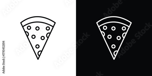 Pizza icon concept symbol design. logo template EPS