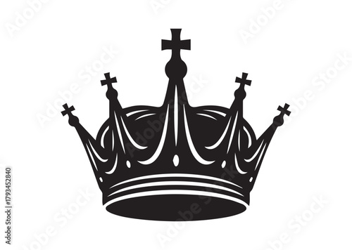 Queen crown icon, Queen crown silhouette vector