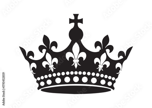 Queen crown icon, Queen crown silhouette vector
