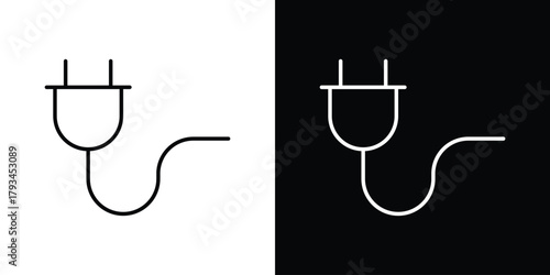Plug icon concept symbol design. logo template EPS
