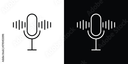 Podcast icon concept symbol design. logo template EPS