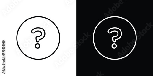 Question mark icon concept symbol design. logo template EPS