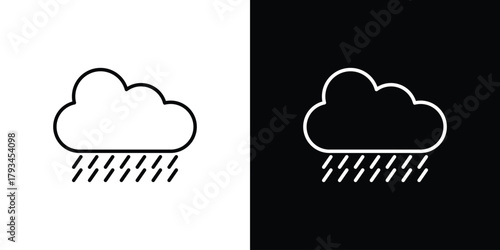 Rain icon concept symbol design. logo template EPS