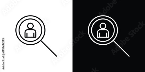 Recruitment icon concept symbol design. logo template EPS