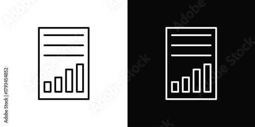 Report icon concept symbol design. logo template EPS