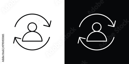 Retention icon concept symbol design. logo template EPS