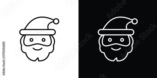 Santa Claus icon concept symbol design. logo template EPS