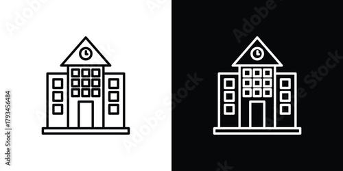 school icon concept symbol design. logo template EPS