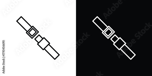 Seatbelt icon concept symbol design. logo template EPS