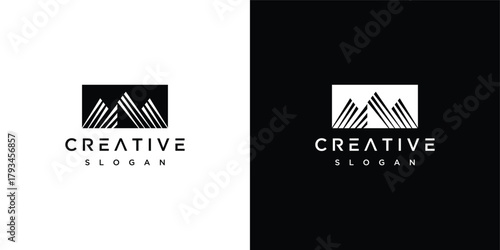 mountain logo vector icon illustration.	