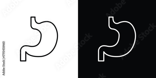 Stomach icon concept symbol design. logo template EPS
