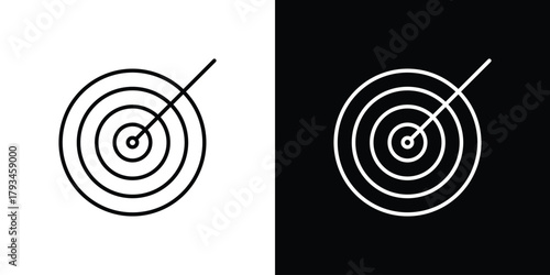 Target icon concept symbol design. logo template EPS