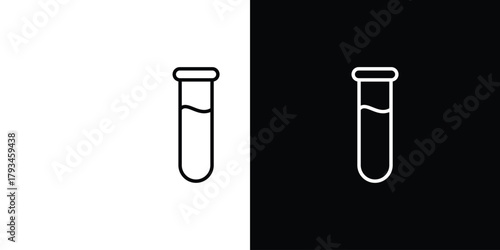 Test tube icon concept symbol design. logo template EPS