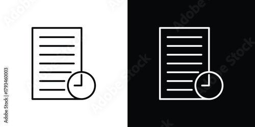 Timesheet icon concept symbol design. logo template EPS