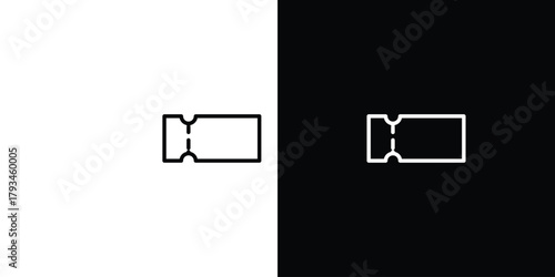 Ticket stub icon concept symbol design. logo template EPS
