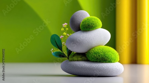 Floating smooth rocks with ...
