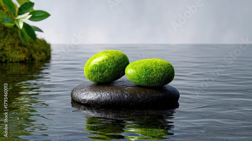 Floating smooth rocks with ...