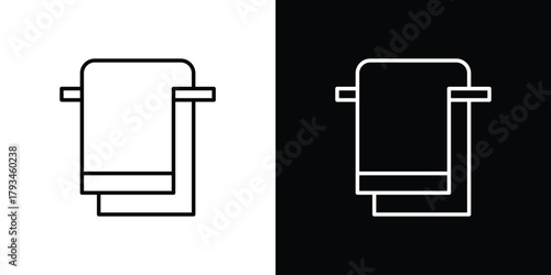 Towel icon concept symbol design. logo template EPS