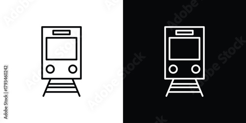 Train icon concept symbol design. logo template EPS