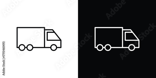 Truck icon concept symbol design. logo template EPS