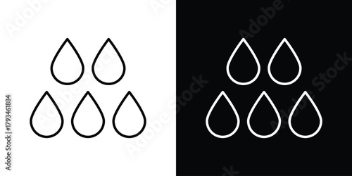 Water drop shape icon concept symbol design. logo template EPS