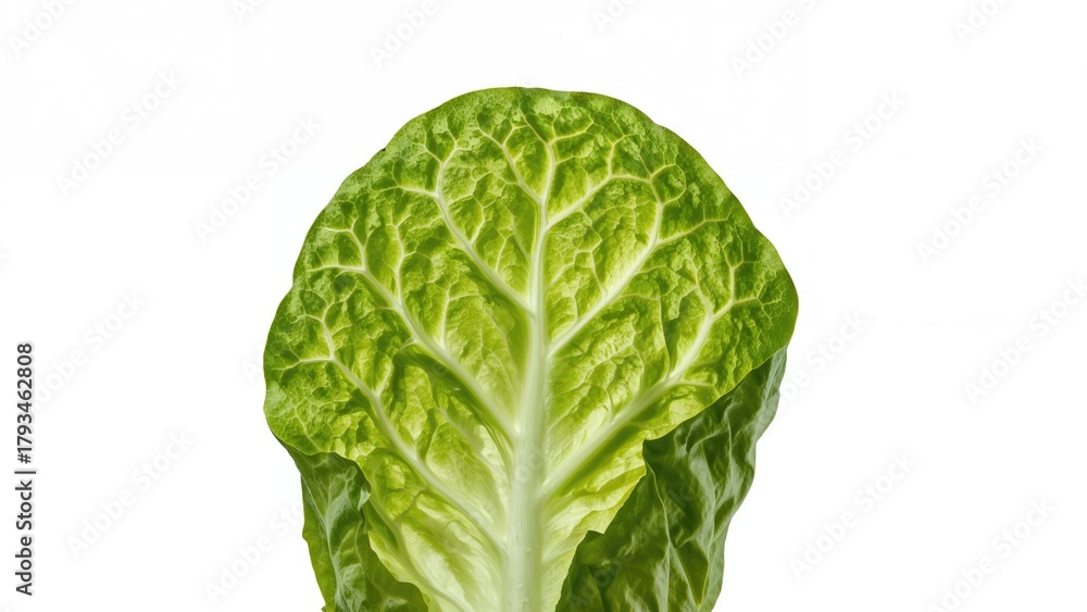 Fototapeta premium Lettuce head, fresh green leafy vegetable, close-up, healthy food, agricultural product.