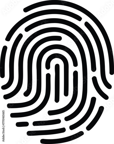 Biometric fingerprint graphic for identity, security, and access