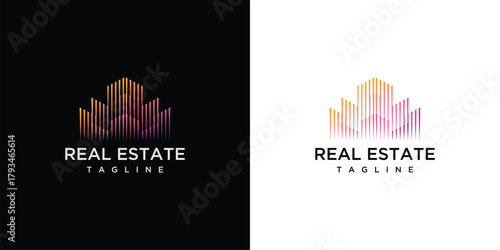 Minimalist building architectural logo design inspiration	