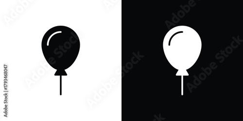 Balloon icon solid style collection. flat style symbols