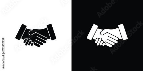 Business deal icon solid style collection. flat style symbols