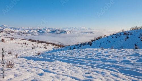 Wallpaper Mural Snow view from the rural area of ​​Anıtçınar (Coşik) village in Mazgirt district of Tunceli. Torontodigital.ca