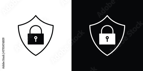 Encryption icon solid style collection. flat style symbols