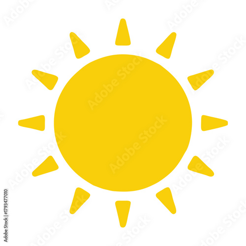 Yellow sun vector for a beautiful day